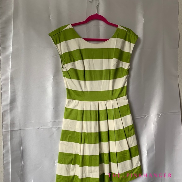 Forever 21 Dresses & Skirts - Forever21 Green & Ivory Pleated Dress